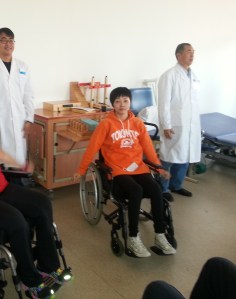 Nu Jia at morning exercises