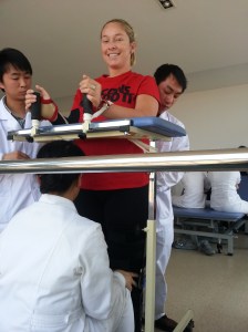 Ali in the standing frame for the first time