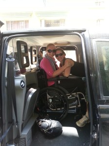 Tiffany and Ali - First outing in the London Taxi