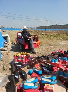 Classic Chinese shoe salesman