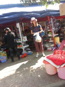 Tiffany at the local market