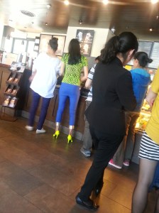 Chinese fashion at its best in Starbucks :-)